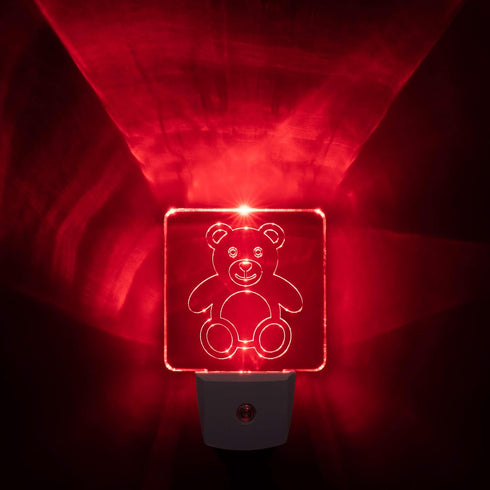 Spectra479 - Red LED Dim Night Light for Bedrooms & Bathrooms [2