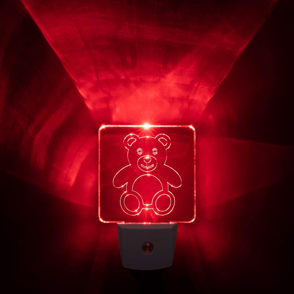 Spectra479 - Red LED Dim Night Light for Bedrooms & Bathrooms [2