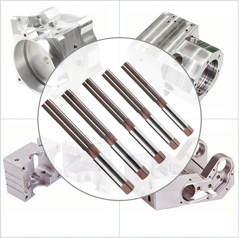 5 PCS Hand Reamer Set Metric H8 Accuracy Alloy Tool Steel 9Crsi, 6 Flutes Straight Shank Milling Cutter