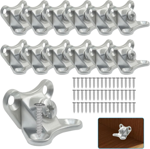 BokWin 12 Pack Butterfly Corner Brace Detachable Corner Brace L Bracket - Metal