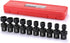 MIXPOWER 10-piece 3/8" Drive Shallow Universal Impact Socket Set, Metric,10-19mm, Swivel Socket