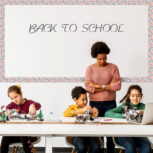 Bulletin Board Border 65 Feet Decorative Straight Wavy Rolled Trim for Classroom Back to School Decor