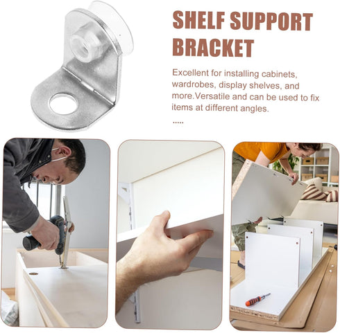 LIFKOME 1set Stainless Steel Corner Brace Right Angle Brackets for Furniture Support Stable Design for Shelves