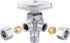 EFIELD Multi-Turn Dual Outlet Angle Stop Valve, 1/2" Expansion PEX-A Pipe Inlet x (3/8 inch x 3/8 inch) Compression