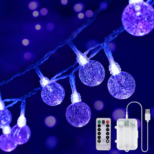 OMIKA 15FT 30 LED Black Light Battery Operated, UV Black Christmas Lights