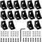 16 Set Black 2020 Series Aluminum Extrusion Profile Connector Set, Includes 16pcs Corner Brackets, 32pcs Nuts