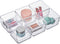 STORi SimpleSort 6-Piece Stackable Clear Drawer Organizer Set, Small Makeup Vanity Storage Bins, Made in USA