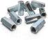 M8 x 1.25-Pitch Long Rod Metric Hex Coupling Nut, 28mm Length, 10 Pack, Zinc Plated