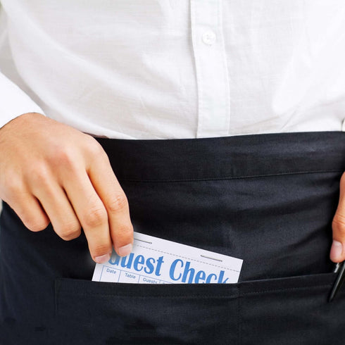 3.5" 6.7", 1000 (20 ESSENTIAL Guest Check Books x Duplicates Server Note Pads for Restaurants, Waitress Order Books