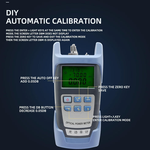 FTTH Fiber Optical Cable Tester Tool, Fiber Optic Power Meter for SC FC ST Connector Testing