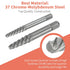 10-Pieces Screw Extractor Set, Left-Hand Drill Bit 37# Cr-Mo & 6542 HSS Steel Cobalt, Easy Out Broken Bolt Remover Tool