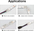 RGBZONE 10 Packs 4-Pin RGB LED Light Strip Connectors, 10mm Wide Unwired Solderless Quick Connectors