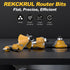 12 Set 1/4 Inch 90 Pieces Tungsten Carbide Router Bit Shank for Beginners Woodwork Tools, Including Dovetail, Chamfer