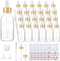 24 Pack 2oz Clear Glass Bottles with Golden Top Eye Droppers for Essential Oils, Perfumes & Lab Chemicals