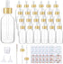 24 Pack 2oz Clear Glass Bottles with Golden Top Eye Droppers for Essential Oils, Perfumes & Lab Chemicals