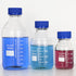 stonylab Graduated Storage Bottles with GL45 Screw Cap, 500 ml Borosilicate Glass Clear Round Lab Bottles
