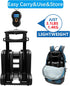 50kg/110lbs 2 Use(BY07-Black) Portable Folding Hand Truck Lightweight Trolley Compact Utility Cart with Heavy Duty