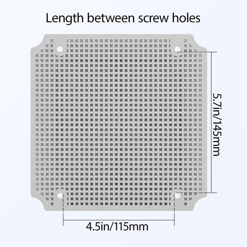 LeMotech Junction Box Mounting Plate, ABS Plastic Internal Panel with Screws, 7.2"x7.2"