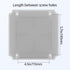 LeMotech Junction Box Mounting Plate, ABS Plastic Internal Panel with Screws, 7.2"x7.2"