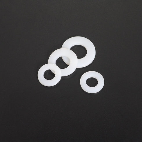 Nylon Flat Washer Assortment Set – 600 Pieces, 9 Sizes - M2 M2.5 M3 M4 M5 M6 M8 M10 M12