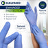 HALYARD AQUASOFT Nitrile Exam Gloves - Non-Sterile, Powder-Free, 3.1 mil, Blue, X-Small, 43932