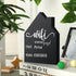 Jetec WiFi Password Sign, Wooden Freestanding Chalkboard Style Sign with Erasable Pen for Home Business Decor (5 x 3.7