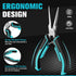 Set, 6PCS Set, DURATECH Mini Pliers Jewelry Pliers CRV Construction, Includes Needle Nose, Diagonal, Long Nose, Bent