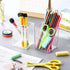 Tosstuki 40 Pack 2 Sets Clear Acrylic Pen Holder Size Pencil Cups Makeup Brush Holder Bookmark Organizer Stationery