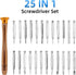 YOUMI Precision Screwdriver Set - 25-1 Tool Repair Kit with Leather Case for iPhone, MacBook, and More