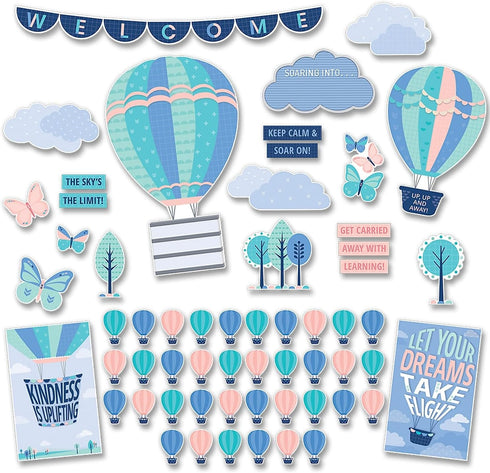CTP Calm and Cool Soaring High Bulletin Board, Room Displays, 57 Pieces (Creative Teaching Press 8596) by Creative Teaching Press