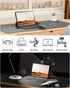 YSAGi Leather Desk Pad Protector, Large Non-Slip PU Leather Desk Blotter, Waterproof Writing Pad for Office (Dark Grey)