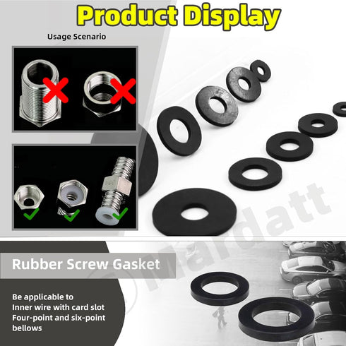 175Pcs Rubber Washers Assortment Kit, 7 Sizes for Household Faucet Plumbing