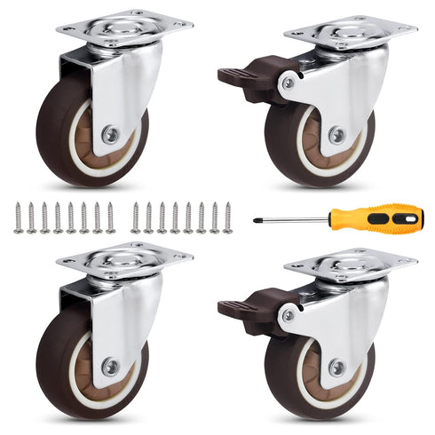 Molen 2" Casters Wheels Heavy Duty Set of 4 Pack Castor Wheels