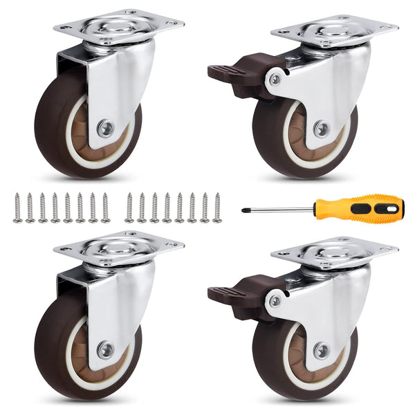 Molen 2" Casters Wheels Heavy Duty Set of 4 Pack Castor Wheels