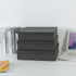 Set of 3 Soul & Lane Charcoal Black Kraft Paper Storage Boxes with Lids - Decorative Nesting Organizers for Office