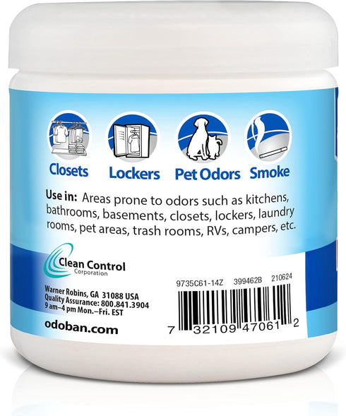 OdoBan Solid Odor Absorber Eliminator for Home, Fresh Linen Scent, 14 Ounces Each, 6-Pack