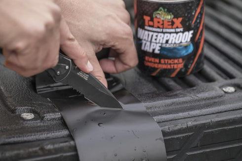 T-REX Heavy Duty Waterproof Repair Tape - 2" x 5', Black, for Wet or Rough Surfaces, Leaks and More