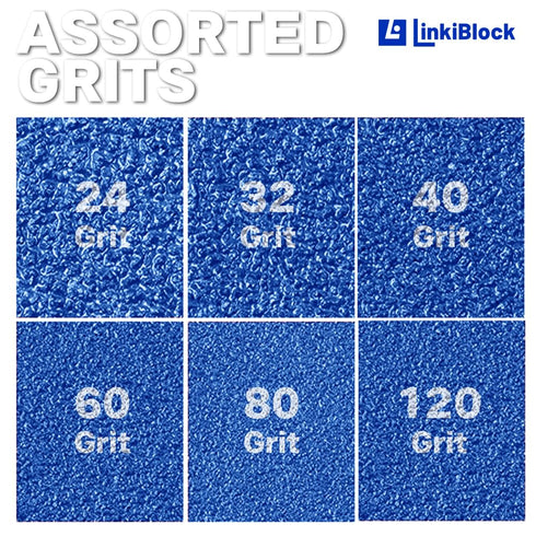 Linkiblock 50Pcs 2 inch Set 24 R-Type Quick Change Zirconia Surface Conditioning Sanding Discs Grit with Adapter