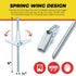 QUALIHOME Spring Toggle Bolt Anchors, Heavy Duty Wall Anchors for Hanging Items, 10 Pack (1/4" x 6")