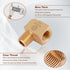 2pcs 1/4” Brass Fittings - 90 Degree Barstock Street Elbow, 1/4" NPT Male to Female Pipe
