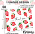 50 Pack Summer 4 6 Inch FYSUIMU Strawberry Thank You Card Watercolor Fruit Greeting Cards with Envelopes Stickers Blank