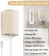 FINCMY Dimmable Set 2, Bulbs Wall Sconce Light Plug in, Sconces Wall Decor of Stick on Wall Lights for Bedroom Living