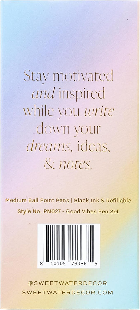 Sweet Water Decor Metal Pen Set, Inspirational Gifts for Women, Cute Pens for Office Supplies, Desk Decor, Motivational