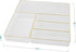 Martha Stewart Kerry Plastic Stackable Office Desk Drawer Organizers, Set of 5 with Gold Trim