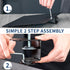 VIVO Steel Clamp-on Rotating Pegboard, 17 x 13 inch Magnetic Organizer, Above or Below Desk Accessory Holder (Black)