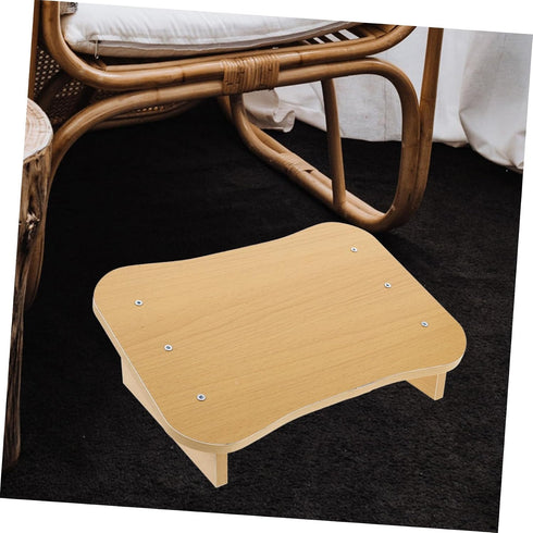 Baluue Wooden Footrest Stool Compact Non-Slip Design for Under Desk Use Portable Step Stool for Bathroom and Office