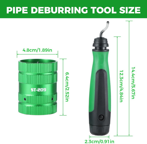 Yetaha Pipe Deburring Reamer Tool Set, Copper PVC Pipe Deburring Tools, 1/4" to 1-5/8"