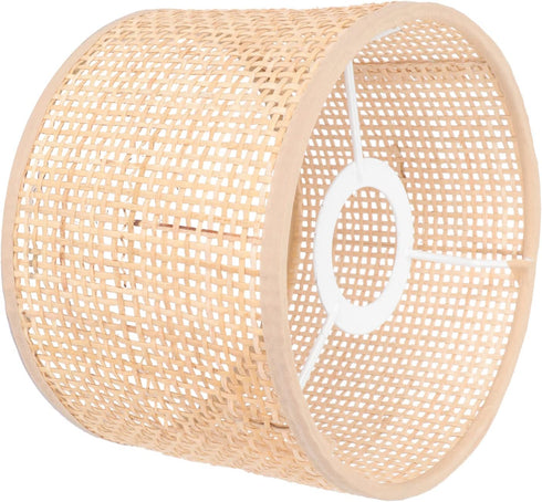 Rattan Woven Lamp Shade Rattan Basket Chandelier Lamp Shade Clip- On Vintage