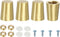 uxcell 4Pcs Brass Cutting Board Feet, 0.59" x 0.79" Non Slip Mini