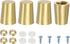 uxcell 4Pcs Brass Cutting Board Feet, 0.59" x 0.79" Non Slip Mini